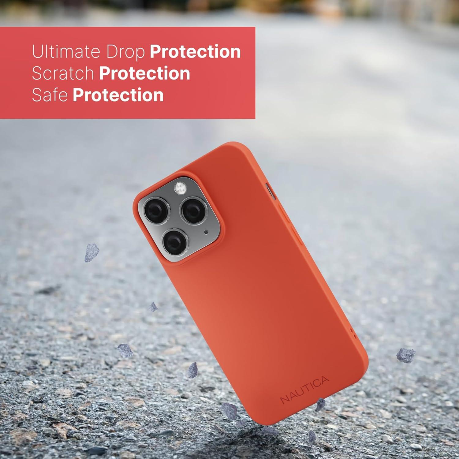 imageNautica Matte Phone Case for iPhone 14 Pro Case with UltraLight Slim Design SoftTouch Finish AntiScratch Shockproof Protective FullBody Phone CoverRed