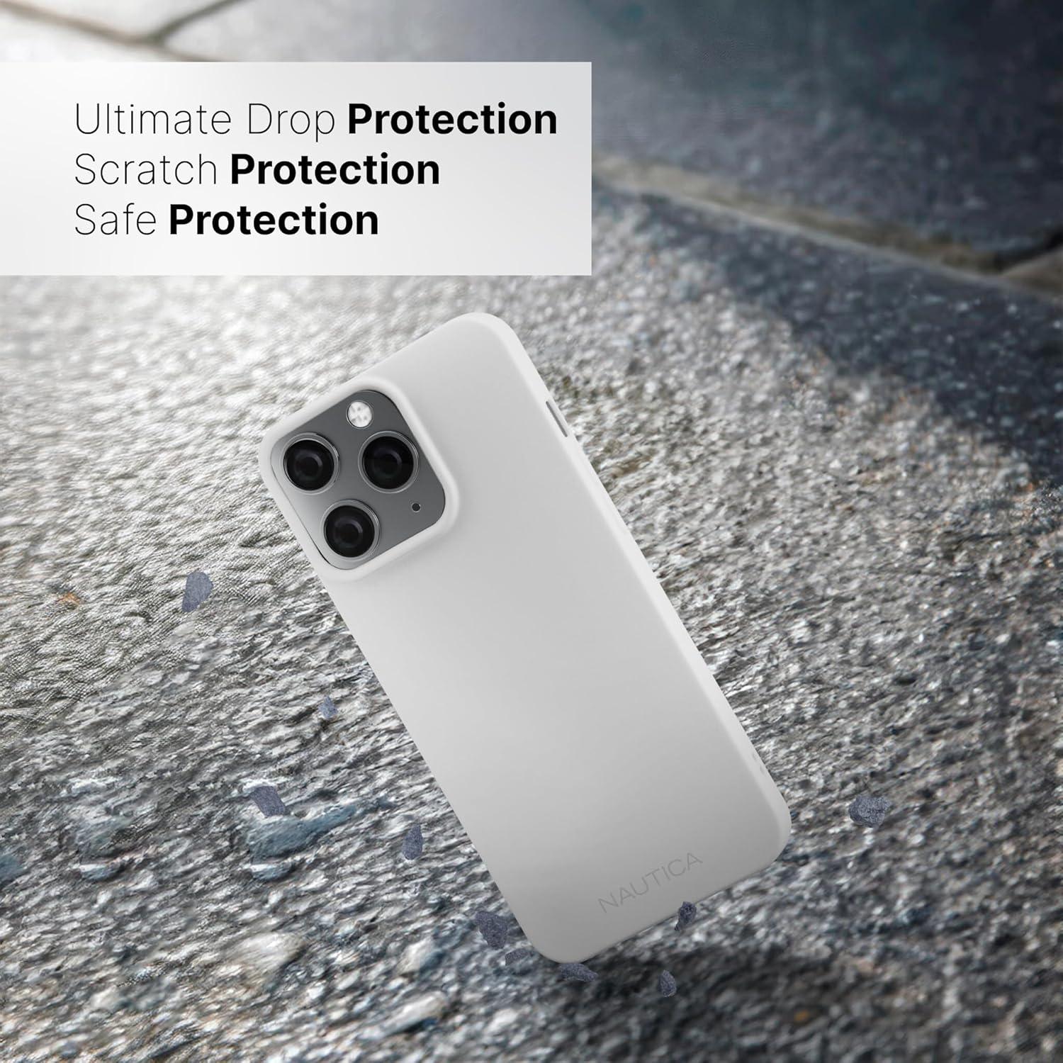 imageNautica Matte Phone Case for iPhone 14 Pro Max Case with UltraLight Slim Design SoftTouch Finish AntiScratch Shockproof Protective FullBody Phone CoverOff White