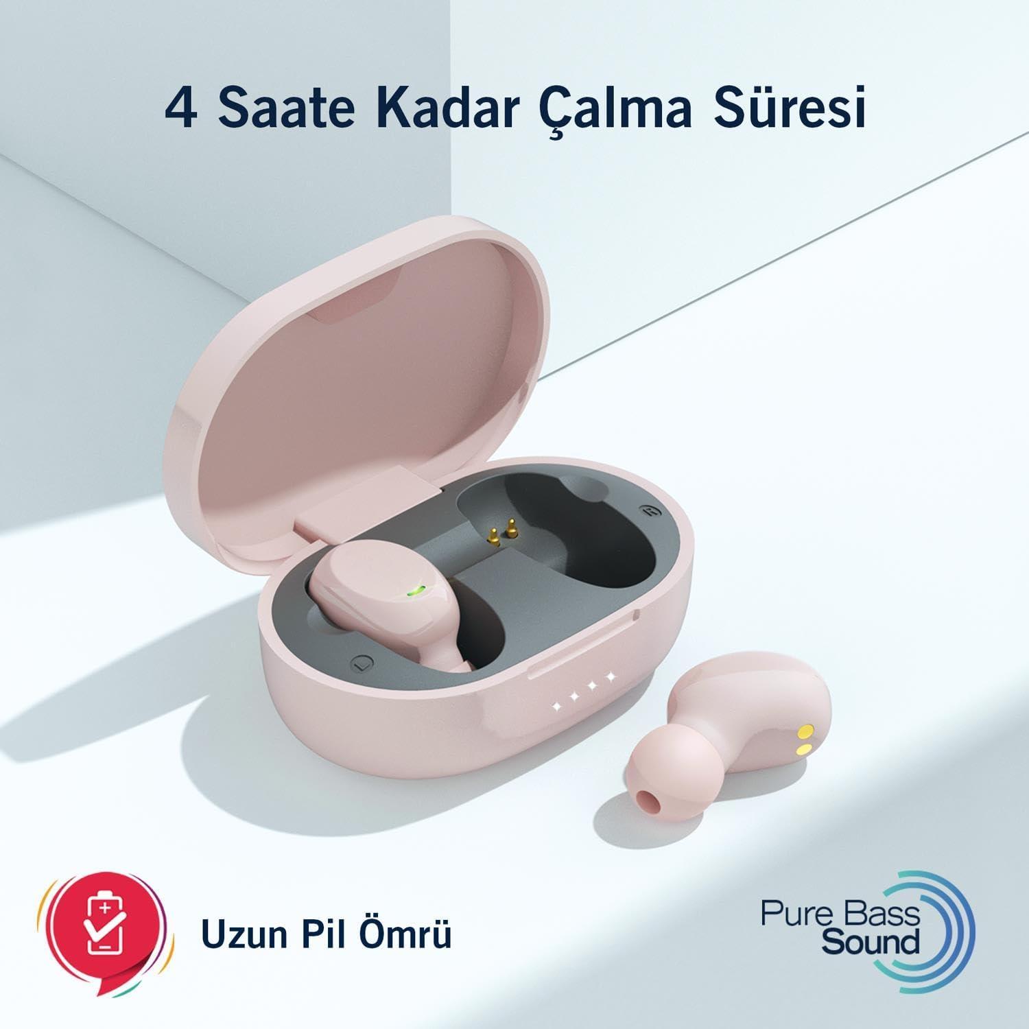 imageNautica T120 True Wireless Earbuds Bluetooth v51 TWS inEar Earphones with Builtin Mic Wireless Bluetooth Earbuds with Charging case Touch Control Ergonomic Design SweatProof USBC Nude