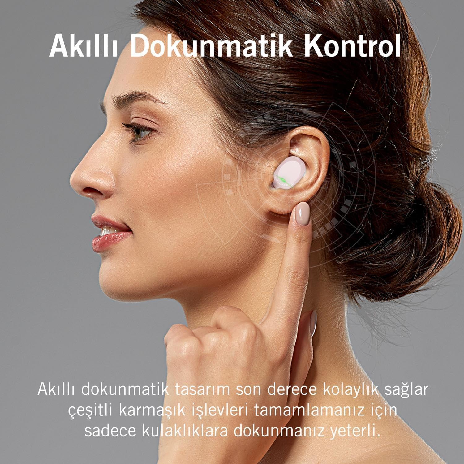 imageNautica T120 True Wireless Earbuds Bluetooth v51 TWS inEar Earphones with Builtin Mic Wireless Bluetooth Earbuds with Charging case Touch Control Ergonomic Design SweatProof USBC Nude