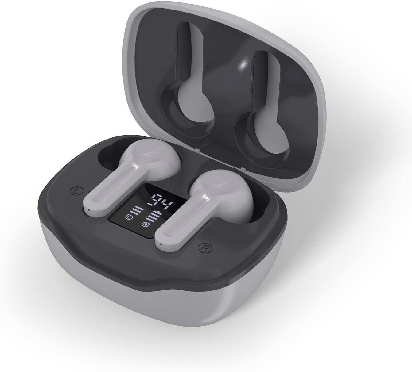 imageNautica T400 True Wireless Earbuds Bluetooth v51 TWS inEar Earphones with Builtin Mic Wireless Bluetooth Earbuds with Charging case Touch Control Ergonomic Design SweatProof USBC Gray