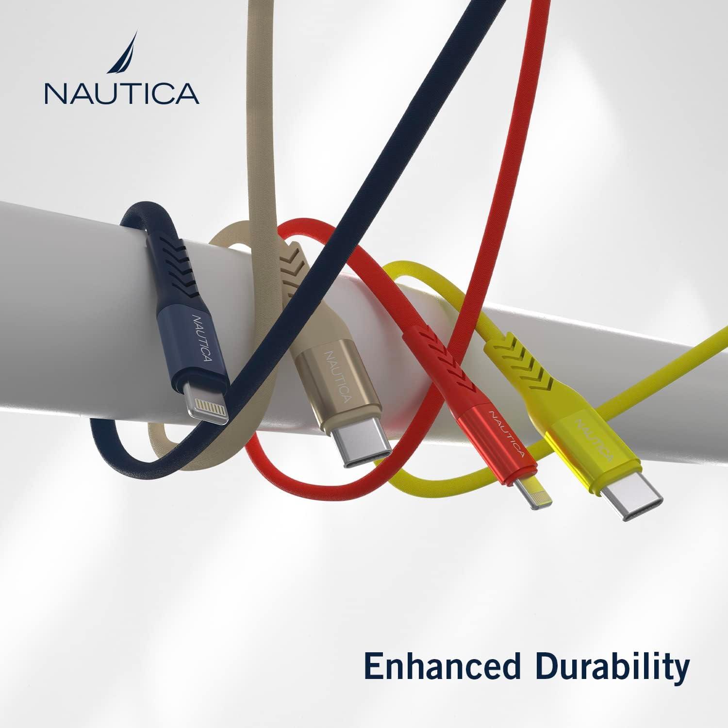 imageNautica USB C to Lighting Cable 4FT iPhone Charger Cable Type C to Lighting Cable MFi Certified Lighting to Type C Fast Charging Cord for iPhone 1312 11 X XS XR iPad AirPods and Many More