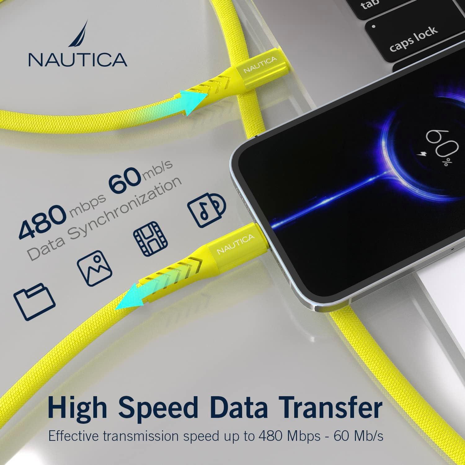 imageNautica USB C to Lighting Cable 4FT iPhone Charger Cable Type C to Lighting Cable MFi Certified Lighting to Type C Fast Charging Cord for iPhone 1312 11 X XS XR iPad AirPods and Many More