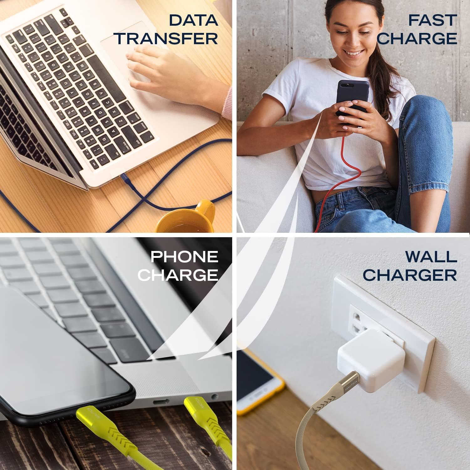 imageNautica USB C to Lighting Cable 4FT iPhone Charger Cable Type C to Lighting Cable MFi Certified Lighting to Type C Fast Charging Cord for iPhone 1312 11 X XS XR iPad AirPods and Many More