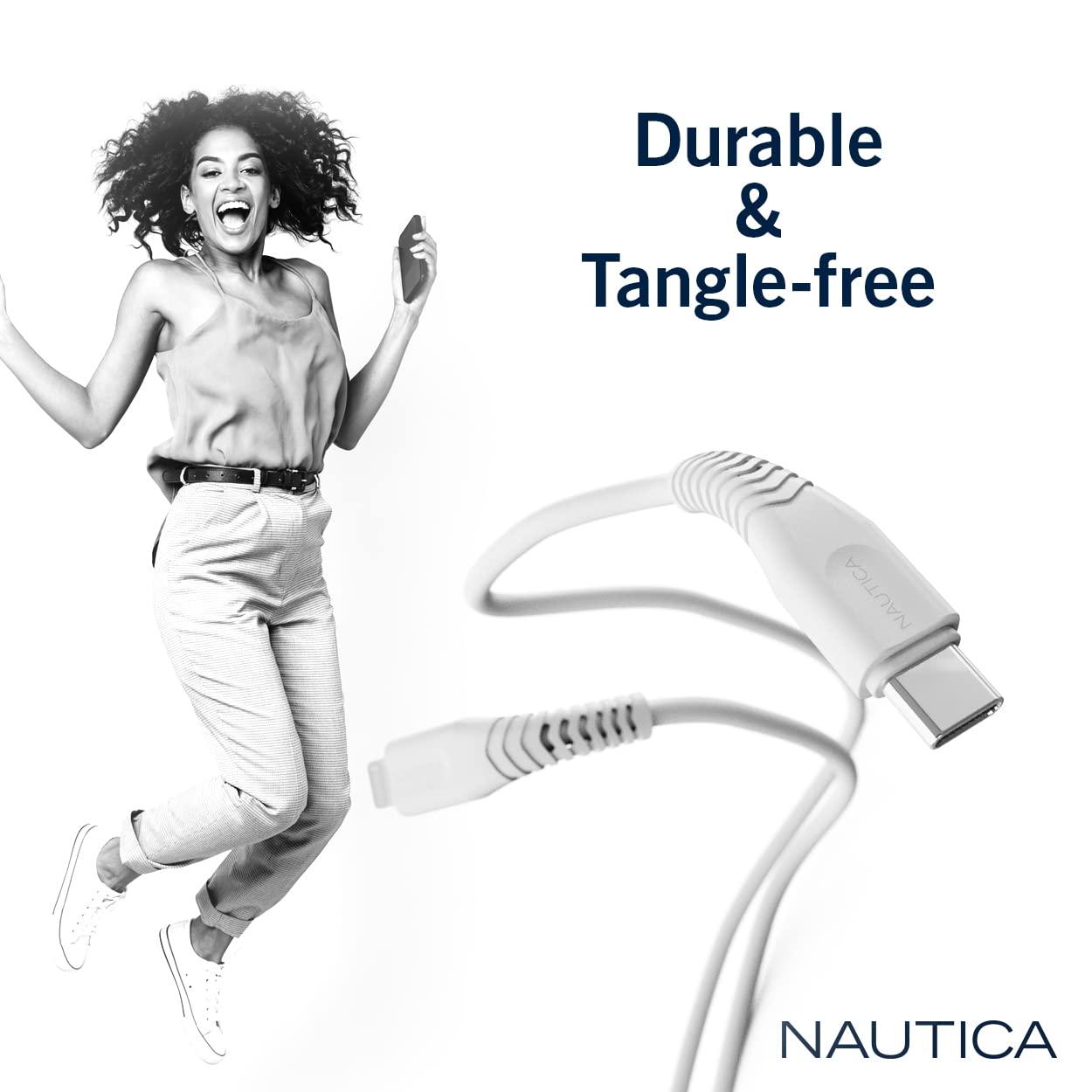 imageNautica USB C to Lightning Cable Type C to Lightning Cable USB C Charger MFi Verified Fast Charger Charging Cord Compatible with iPhone 1312 Pro Max11XXSXR iPad AirPod 4 Ft NavyWhite