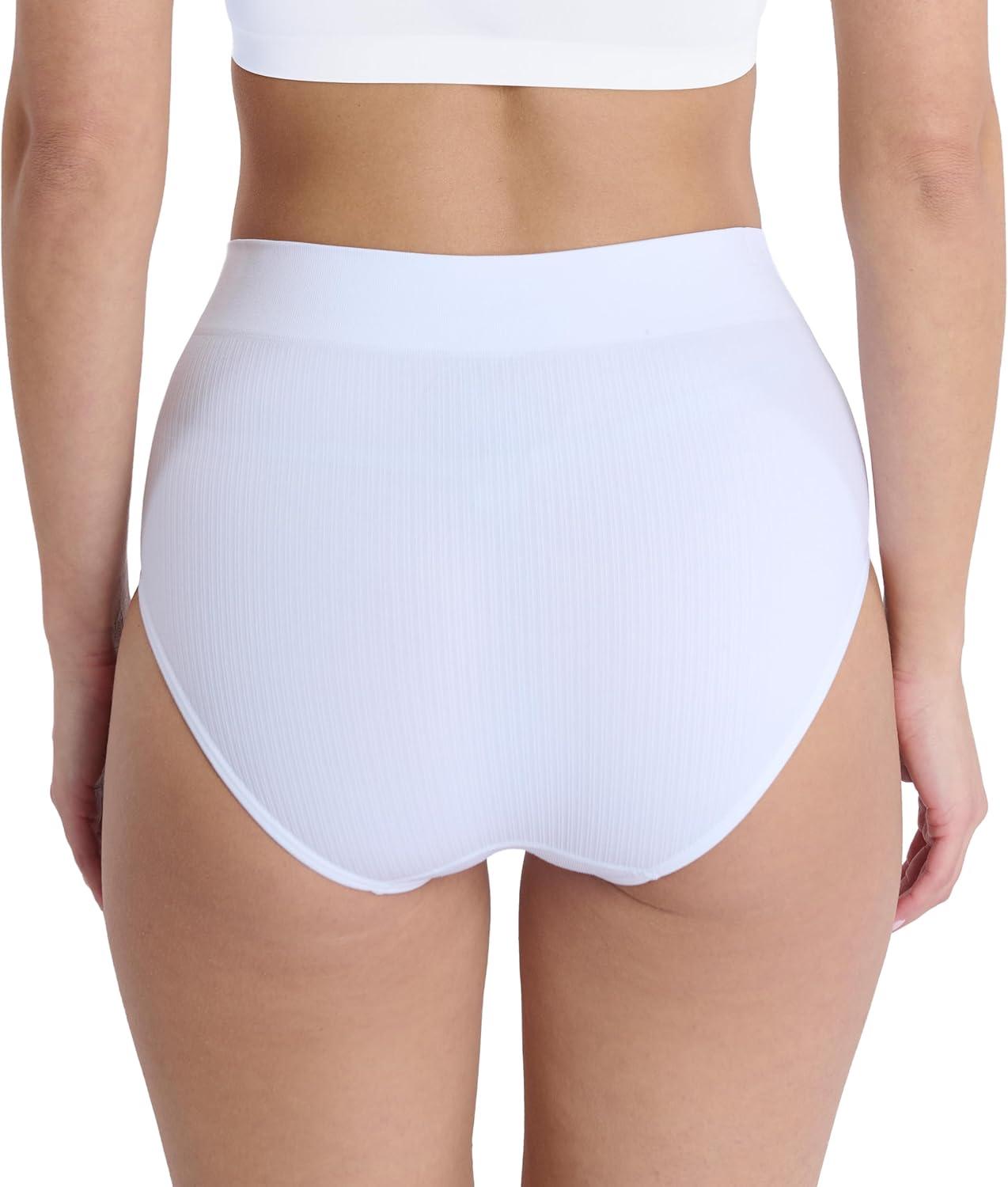 imageNautica Womens Seamless Ribbed Knit Brief Underwear Set 5PackNocturnal NavyWhiteSoft TaupeBlushed IceMd Heather Grey
