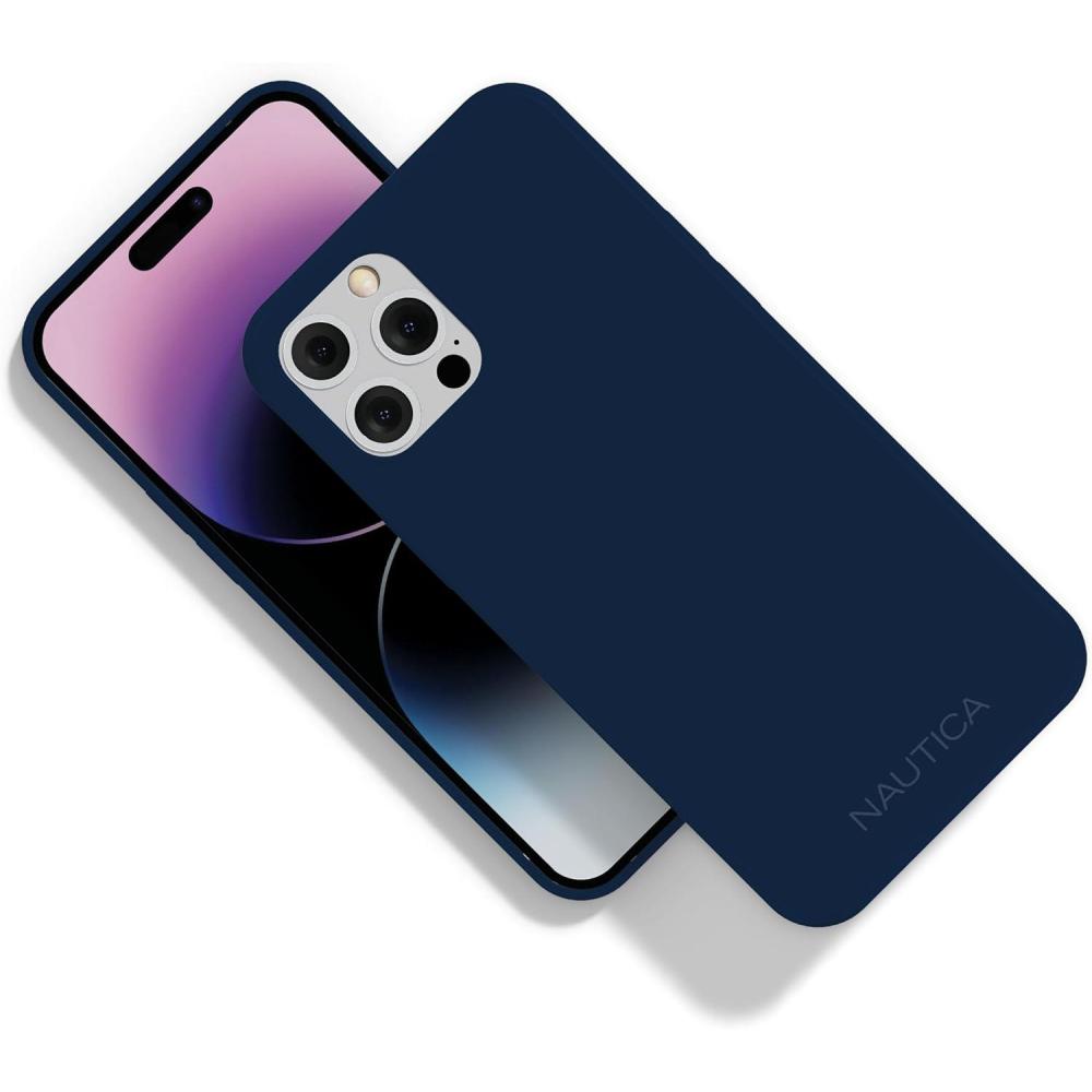 imageNautica Matte Phone Case for iPhone 14 Pro Case with UltraLight Slim Design SoftTouch Finish AntiScratch Shockproof Protective FullBody Phone CoverNavy