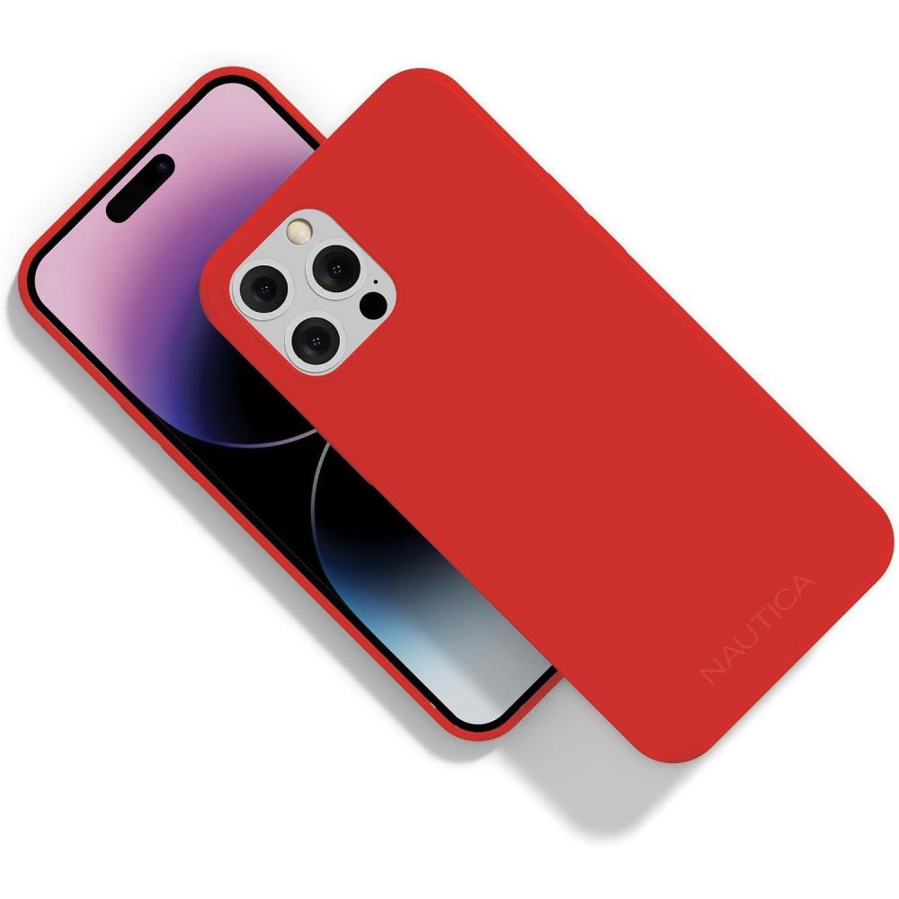 imageNautica Matte Phone Case for iPhone 14 Pro Case with UltraLight Slim Design SoftTouch Finish AntiScratch Shockproof Protective FullBody Phone CoverRed