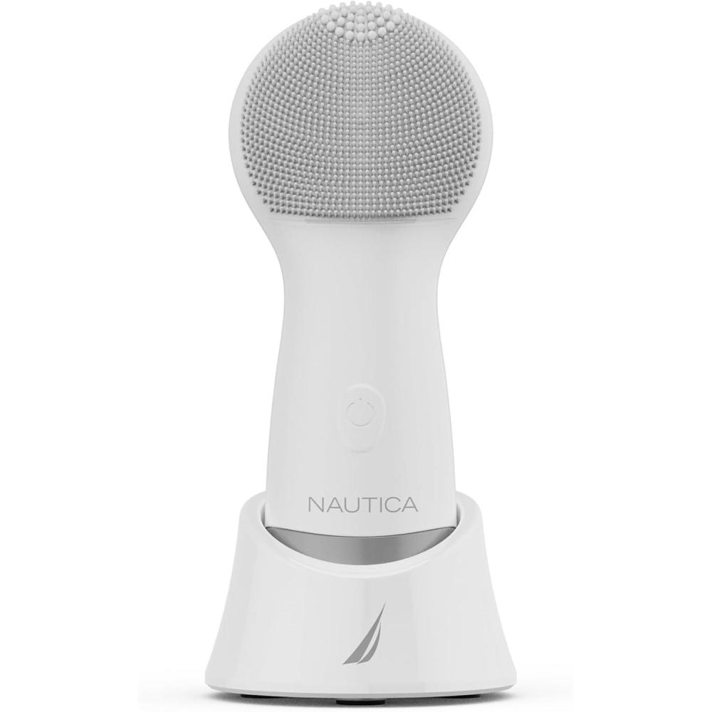 imageNautica PC130 Sonic Facial Cleansing Brush Made with Ultra Hygienic Soft Silicone Waterproof and Rechargeable Face Scrub Brush for Men amp Women  NavyMilk