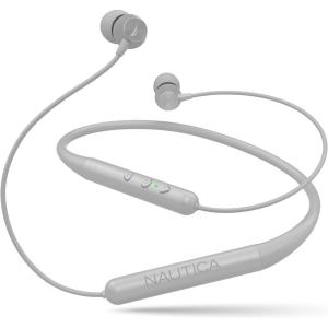 Nautica B310 Sport Wireless Bluetooth Earphones with Type-C Charging Cable, Neckband Earphones Magnetic Earbuds, Bluetooth v5.0 Earphones High Volume Levels, Flexibility, Portable Sweat Proof (Gray)