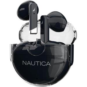 Nautica Bluetooth Earbuds, Wireless Connection, 6 Hours Playtime, Bluetooth 5.1, Hands-Free Stereo Calls, Fast Auto Pair, IPX5 Splashproof, Lightweight Transparent Design for iOS, Android (White)(Very Peri)
