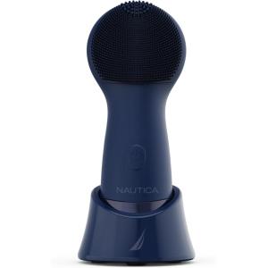 Nautica PC130 Sonic Facial Cleansing Brush Made with Ultra Hygienic Soft Silicone, Waterproof and Rechargeable Face Scrub Brush for Men & Women – (Navy)(Navy)