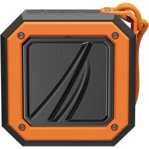 Nautica S100 True Wireless Outdoor Speaker, Portable IPX5 Waterproof Bluetooth Speaker with 2-Hour Quick Charge & 30-Day Standby, Perfect for Camping, Beach, Backyard & Travel(Black – Orange)
