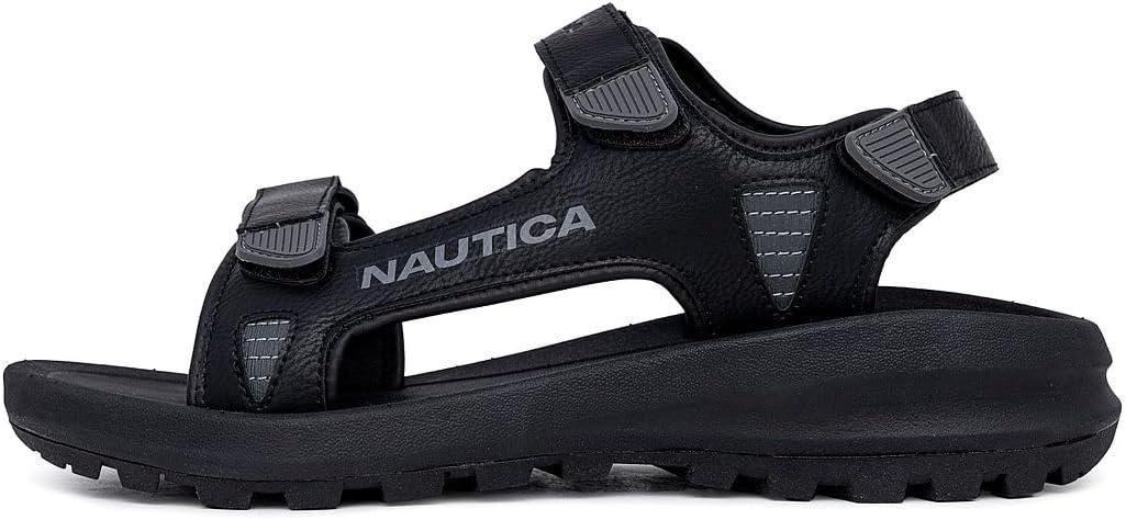 imageNautica Mens Athletic Sport Sandals Adjustable Strap Comfortable OpenToe Hiking amp Walking Sandals with Cushioned Sole