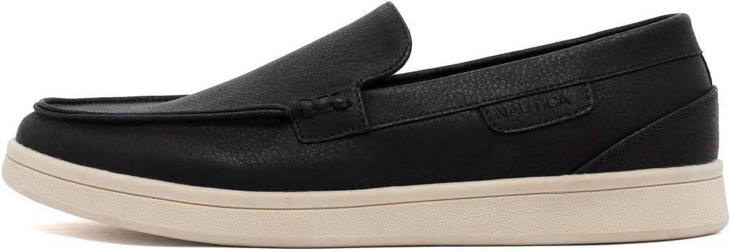 imageNautica Mens SlipOn Loafers Casual Moc Toe Sneakers Boat Shoes Slipper for Men Lightweight amp Comfortable DerwinBlack