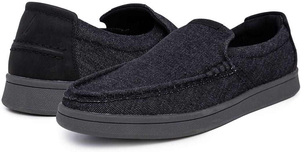 imageNautica Mens SlipOn Loafers Casual Moc Toe Sneakers Boat Shoes Slipper for Men Lightweight amp Comfortable DerwinBlack Denim