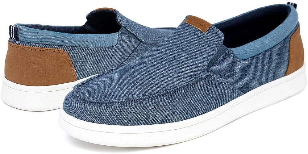 imageNautica Mens SlipOn Loafers Casual Moc Toe Sneakers Boat Shoes Slipper for Men Lightweight amp Comfortable DerwinBlue Denimpatro