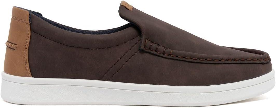 imageNautica Mens SlipOn Loafers Casual Moc Toe Sneakers Boat Shoes Slipper for Men Lightweight amp Comfortable DerwinBrownBrown