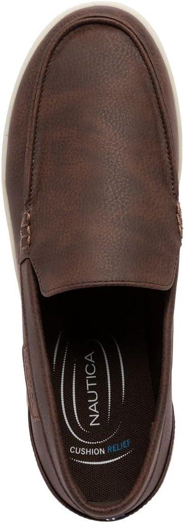 imageNautica Mens SlipOn Loafers Casual Moc Toe Sneakers Boat Shoes Slipper for Men Lightweight amp Comfortable DerwinChocolate