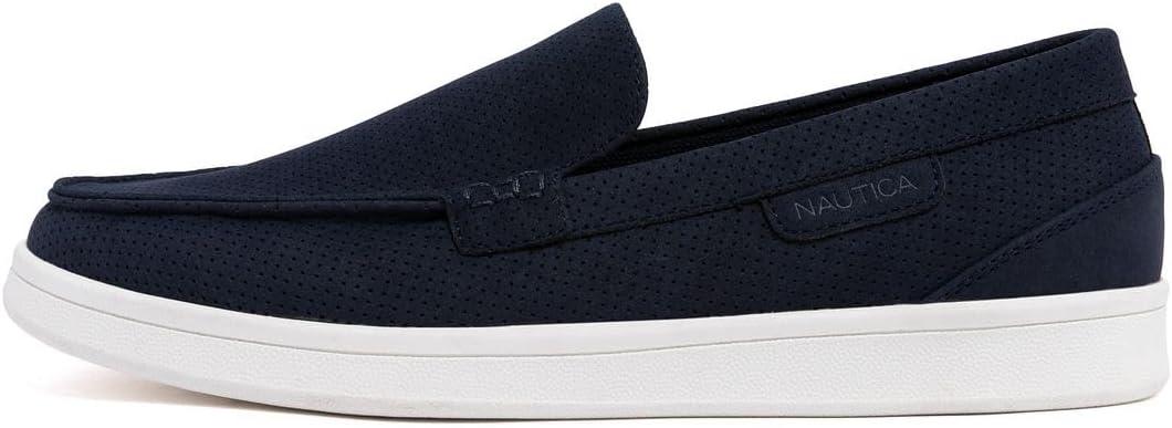 imageNautica Mens SlipOn Loafers Casual Moc Toe Sneakers Boat Shoes Slipper for Men Lightweight amp Comfortable DerwinNavy Perforated