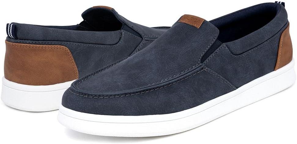 imageNautica Mens SlipOn Loafers Casual Moc Toe Sneakers Boat Shoes Slipper for Men Lightweight amp Comfortable DerwinNavy Smoothpatro