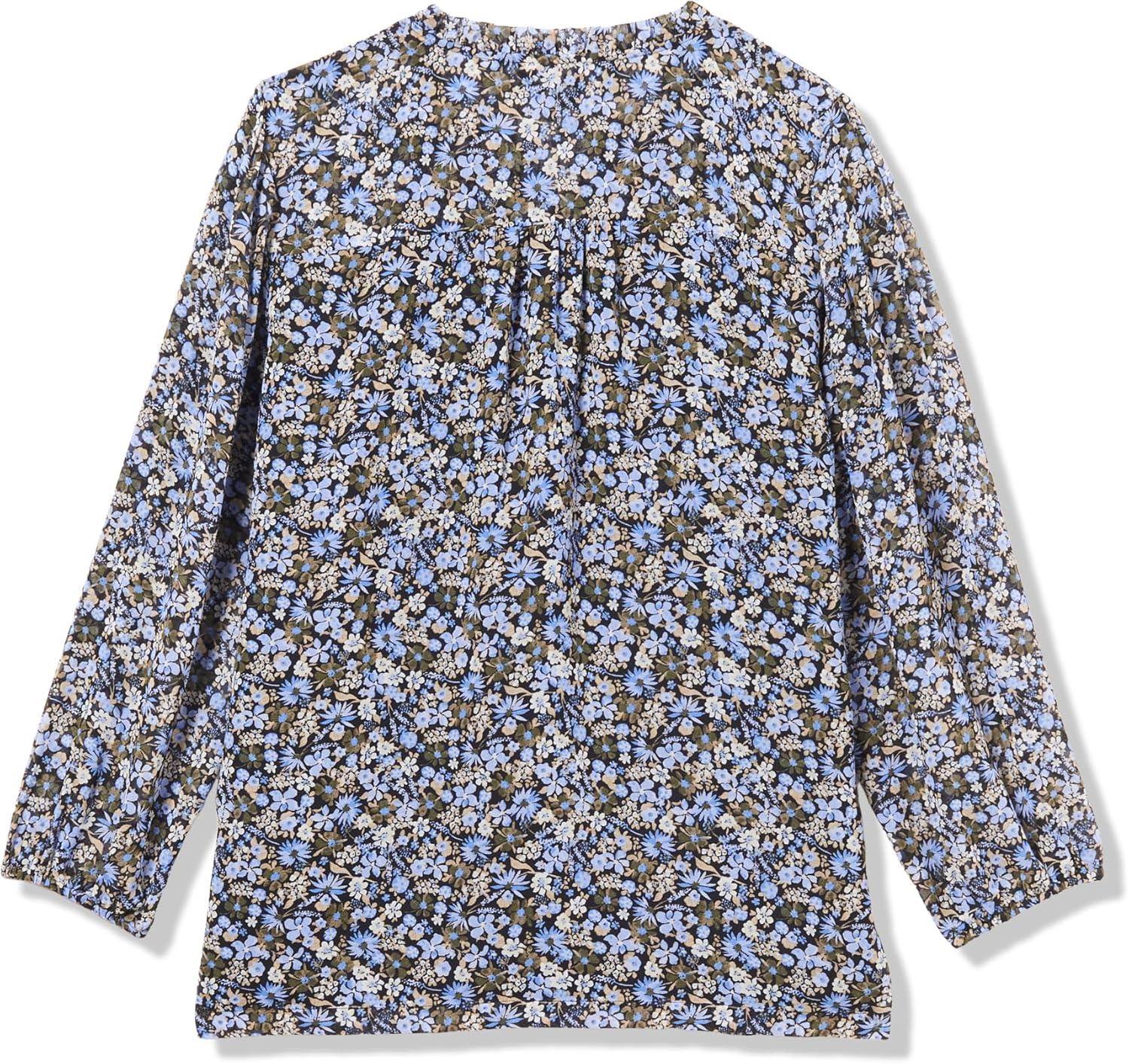 imageNautica Womens 5Button Short Sleeve Breathable 100 Cotton Polo ShirtFrench Blue Multi