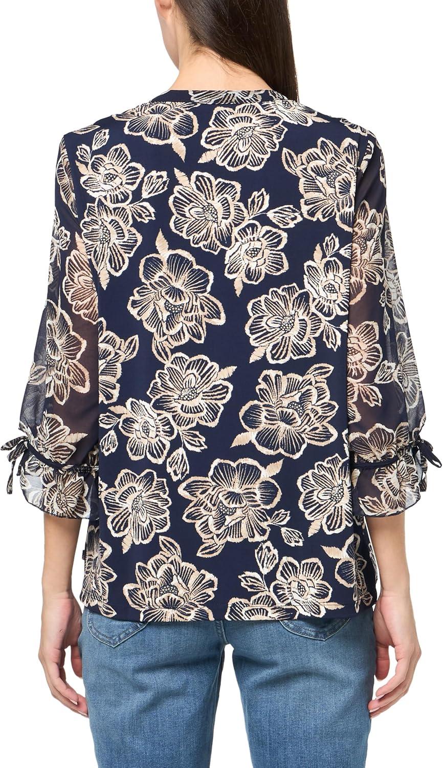 imageNautica Womens 5Button Short Sleeve Breathable 100 Cotton Polo ShirtNight Sky Blue Multi