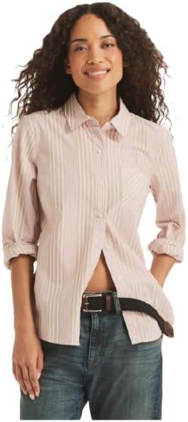 imageNautica Womens Button Front Long Sleeve Roll Tab Shirt