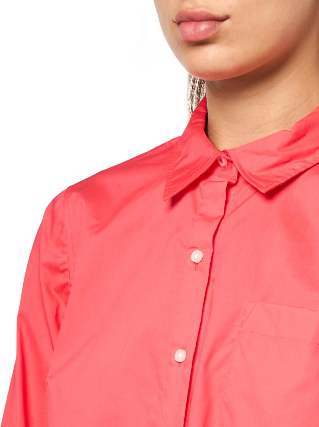 imageNautica Womens Button Front Long Sleeve Roll Tab ShirtParadise Pink