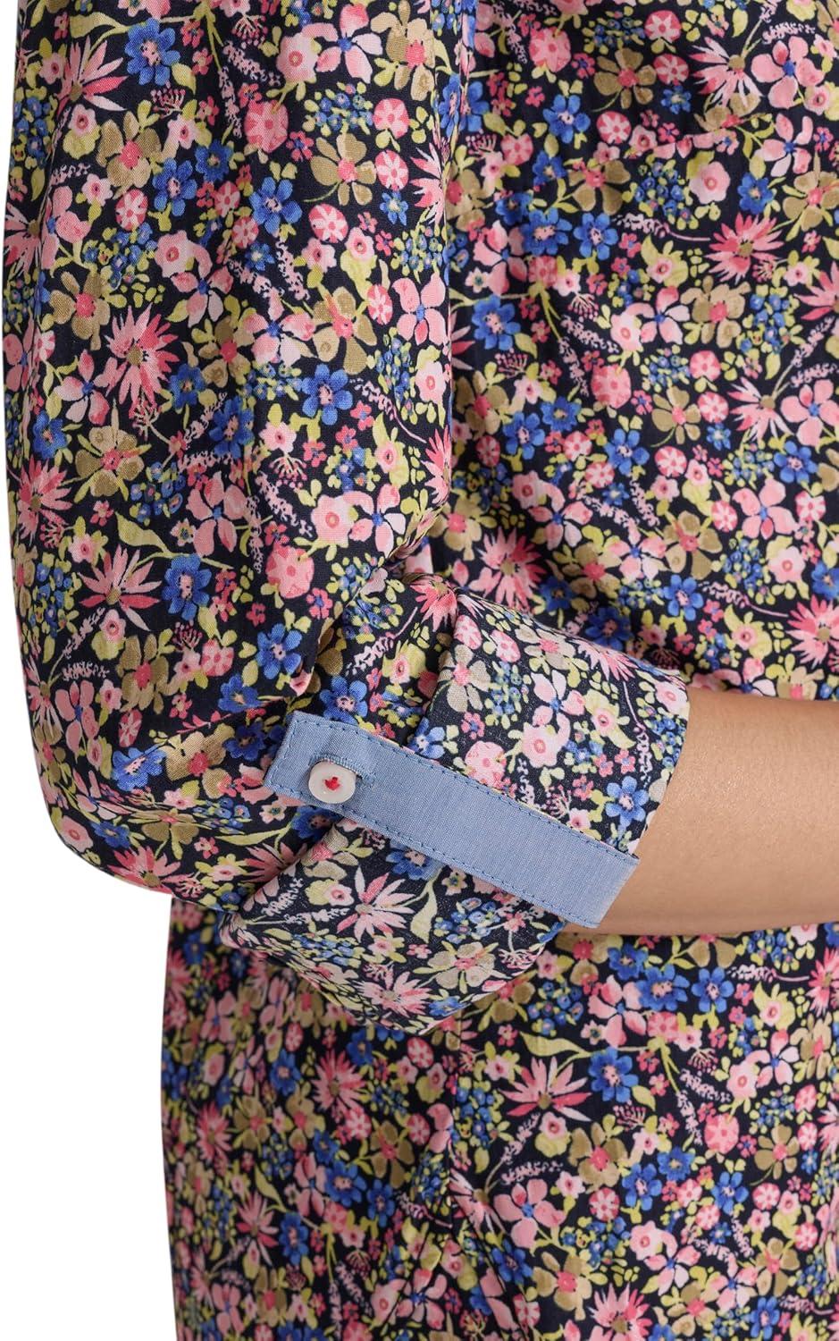 imageNautica Womens Button Front Long Sleeve Roll Tab ShirtSolid Confetti