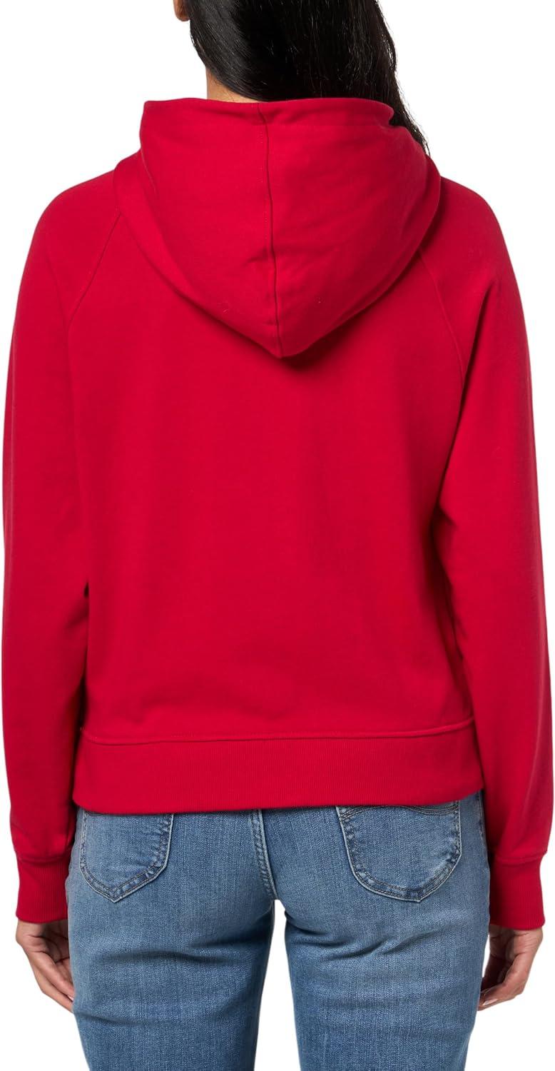 imageNautica Womens Full Zip Solid Zip Hoodie SweatshirtScarlet
