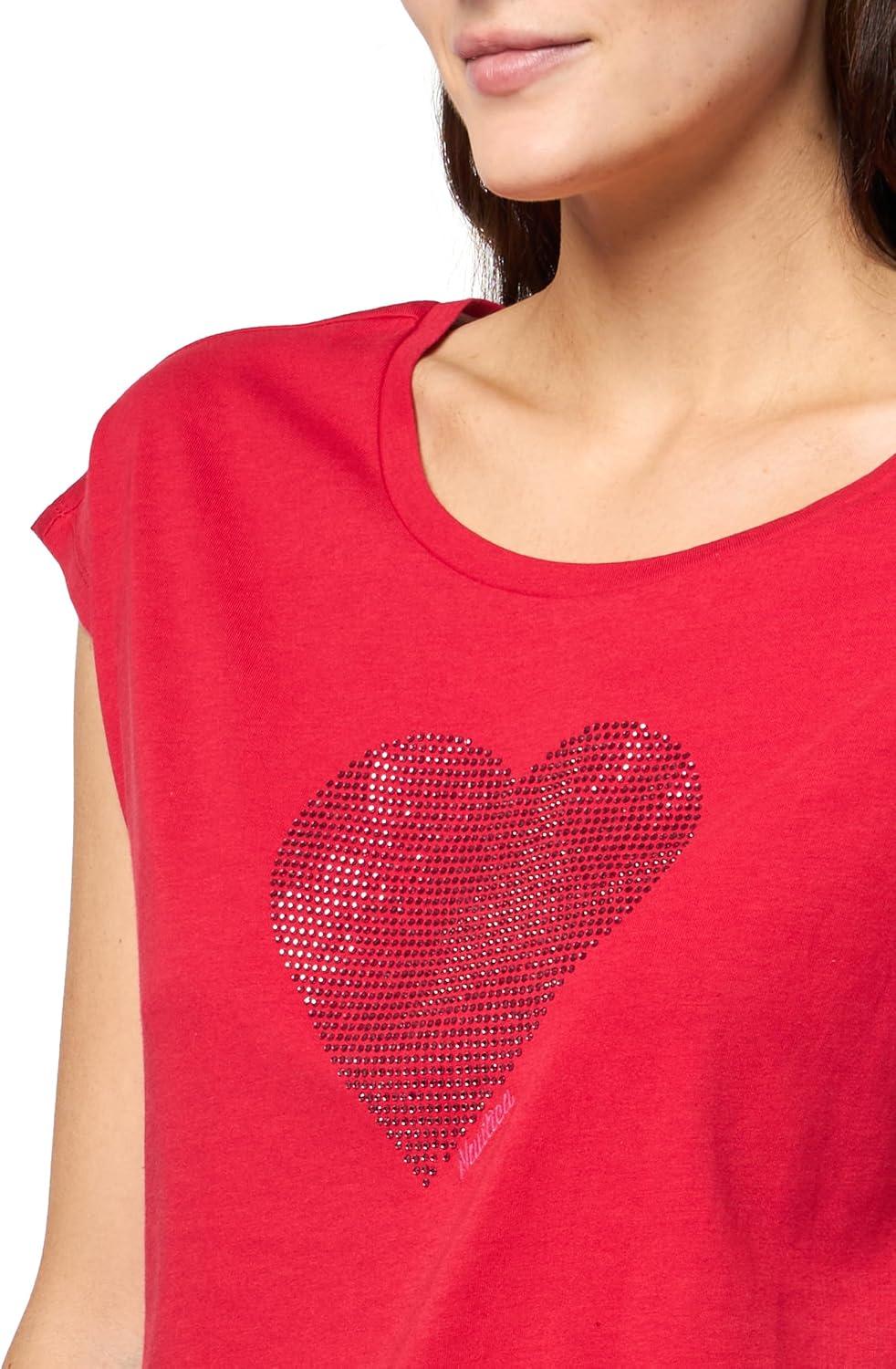 imageNautica Womens Hotfix Short Sleeve Heart Graphic TeeScarlet