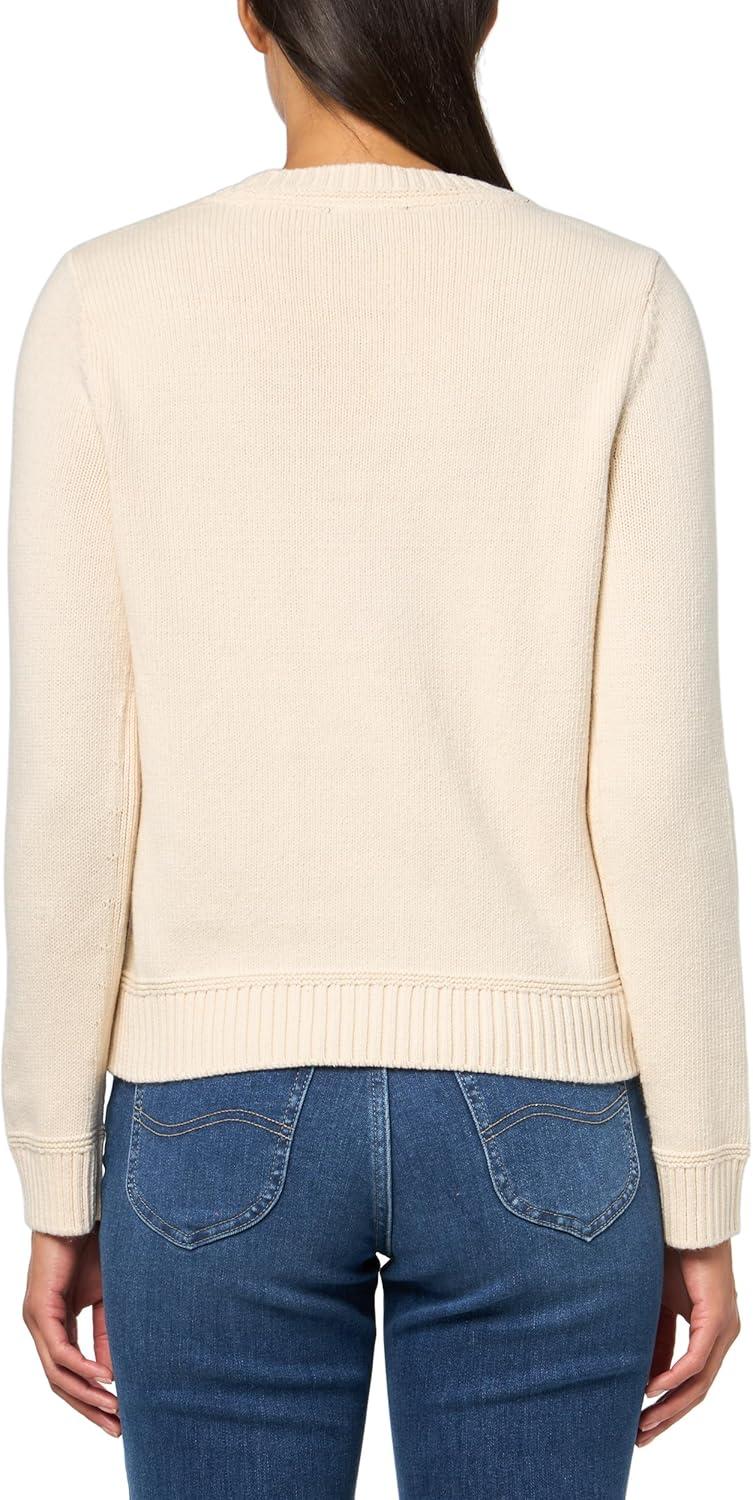 imageNautica Womens Long Sleeve Anchor Crewneck SweaterWhite Swan