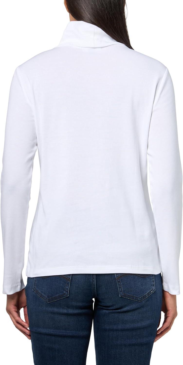 imageNautica Womens Long Sleeve Solid Turtleneck ShirtBright White
