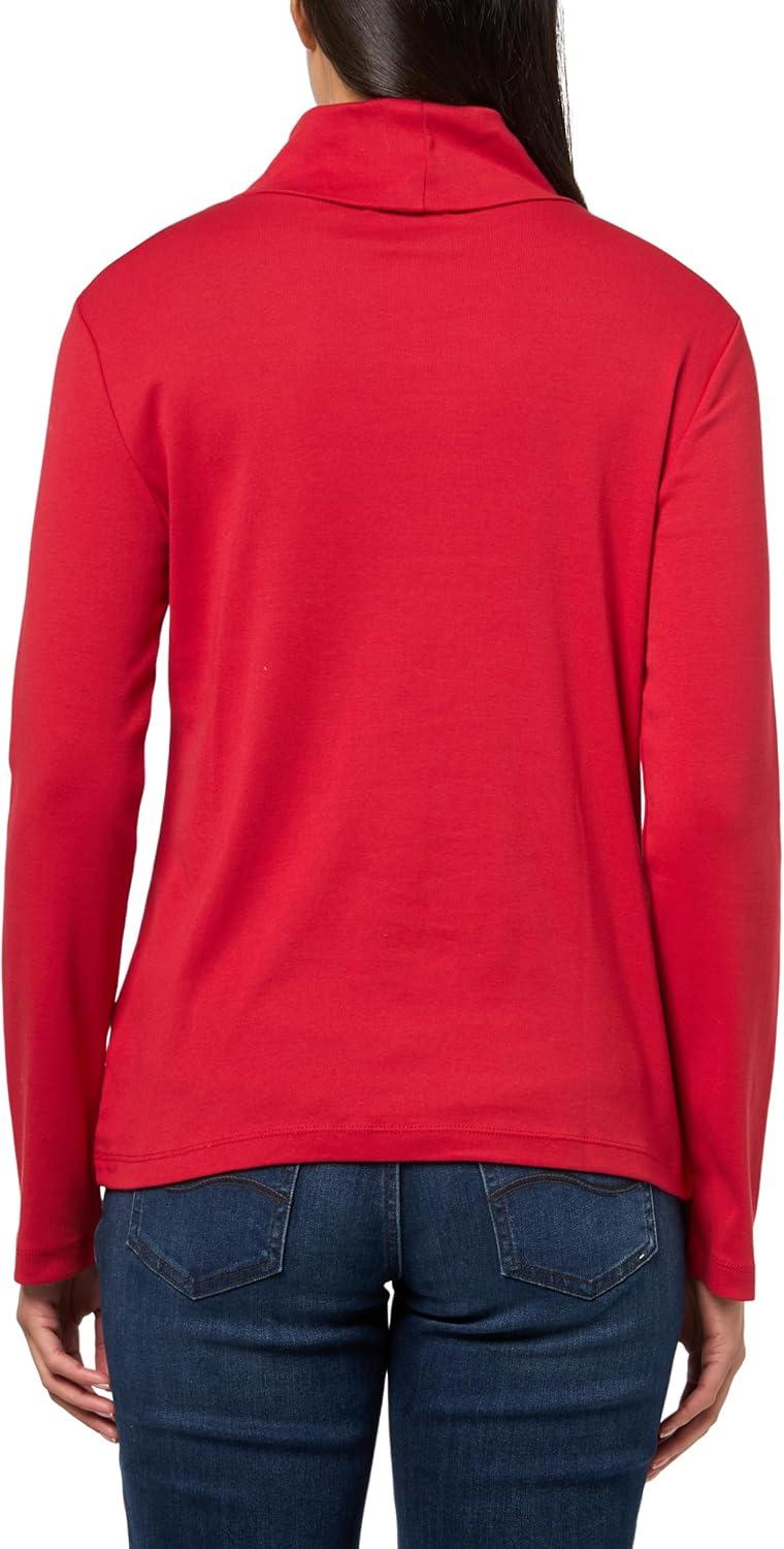 imageNautica Womens Long Sleeve Solid Turtleneck ShirtSamba