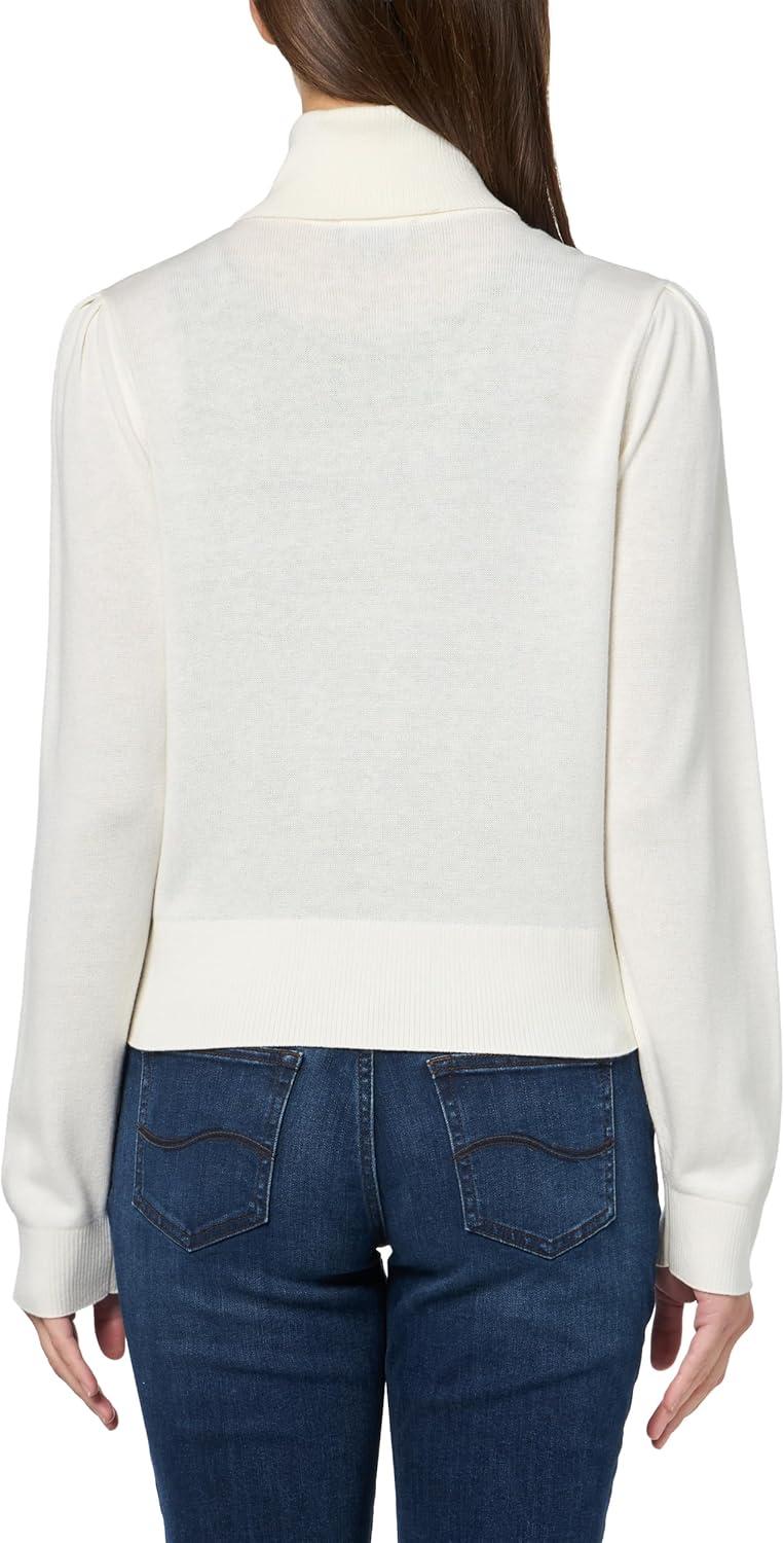 imageNautica Womens Long Sleeve Zip Front Cardigan Sweater JacketIvory