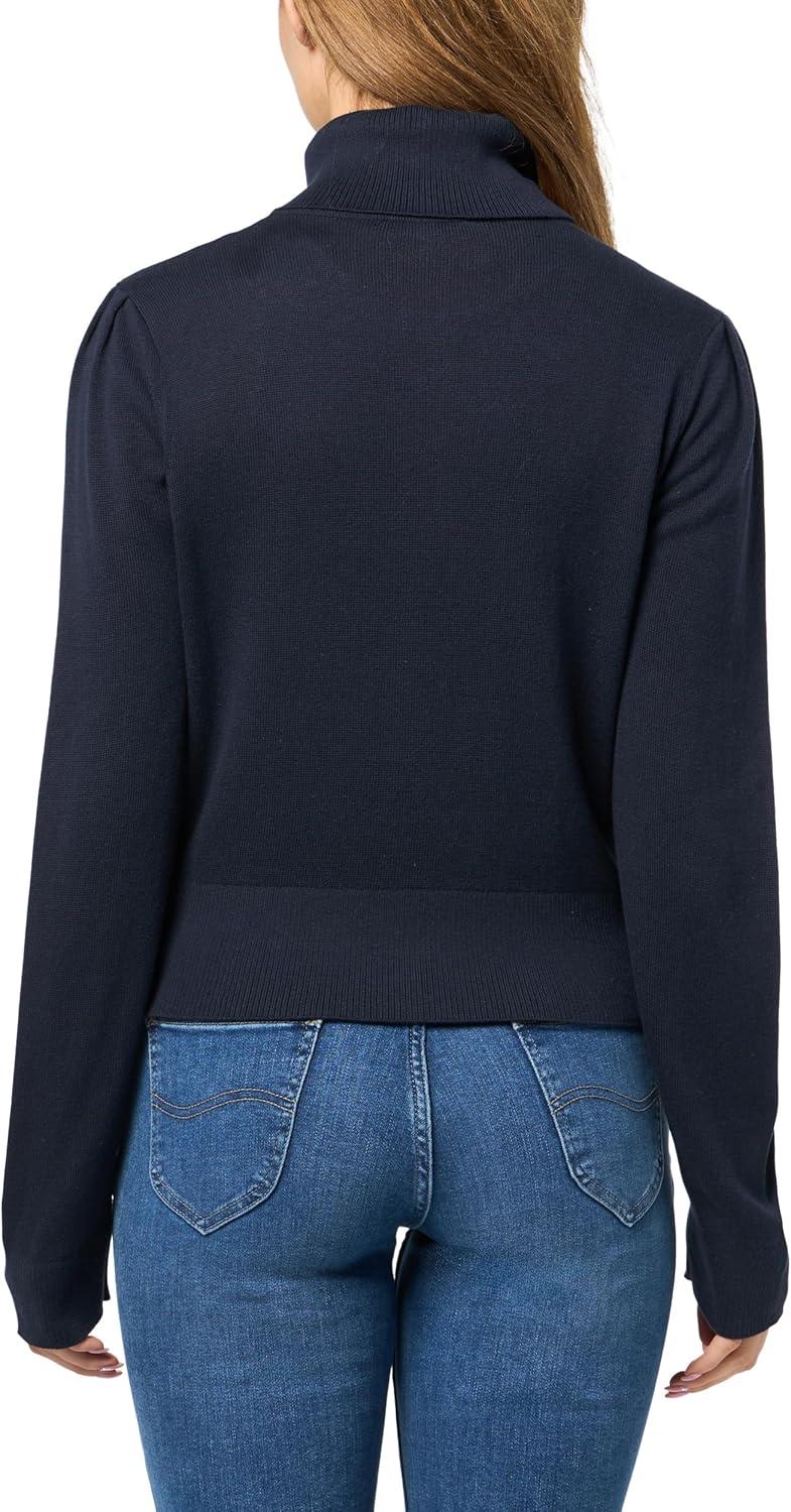 imageNautica Womens Long Sleeve Zip Front Cardigan Sweater JacketNight Sky