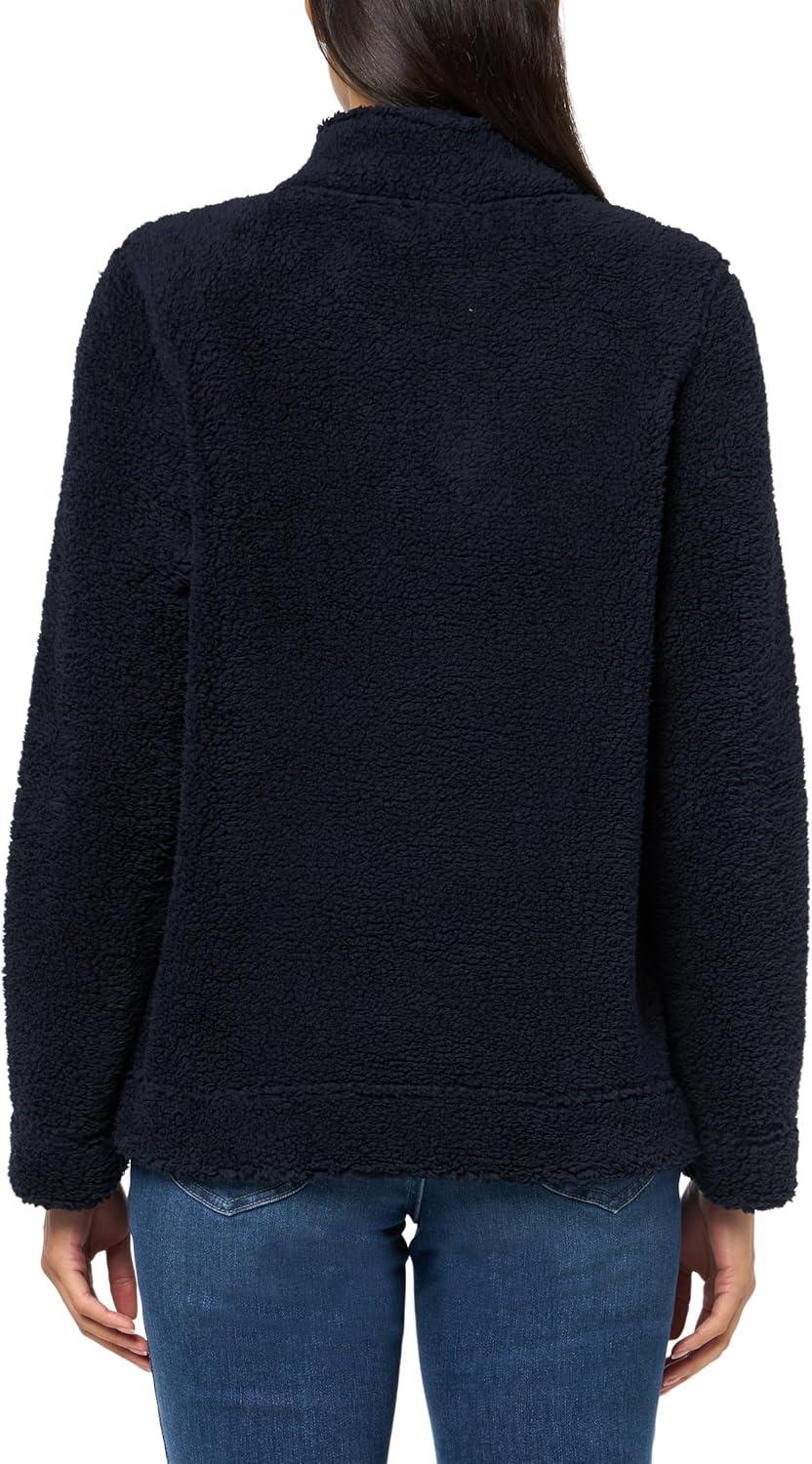 imageNautica Womens Mockneck Fleece Sweater PulloverNight Sky
