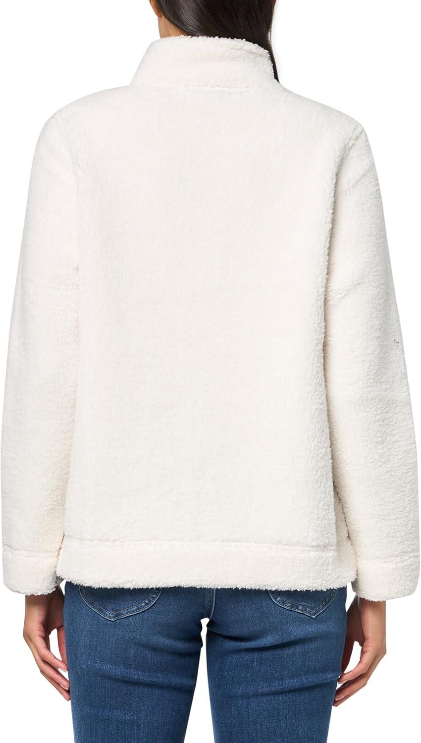 imageNautica Womens Mockneck Fleece Sweater PulloverSoft Ivory