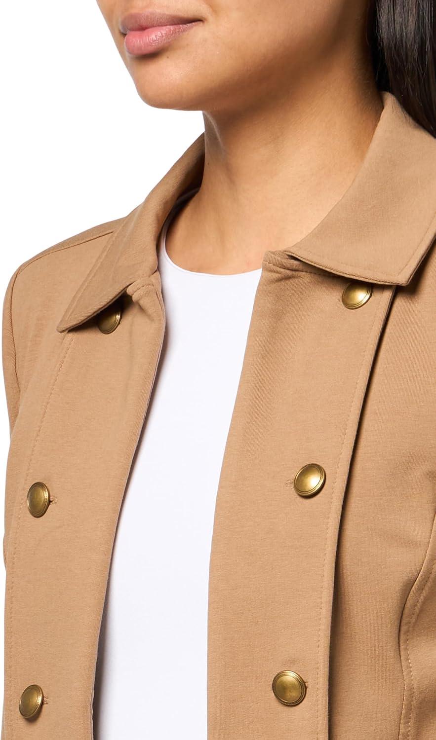 imageNautica Womens Open Front Knit Captains Jacket JacketBarley