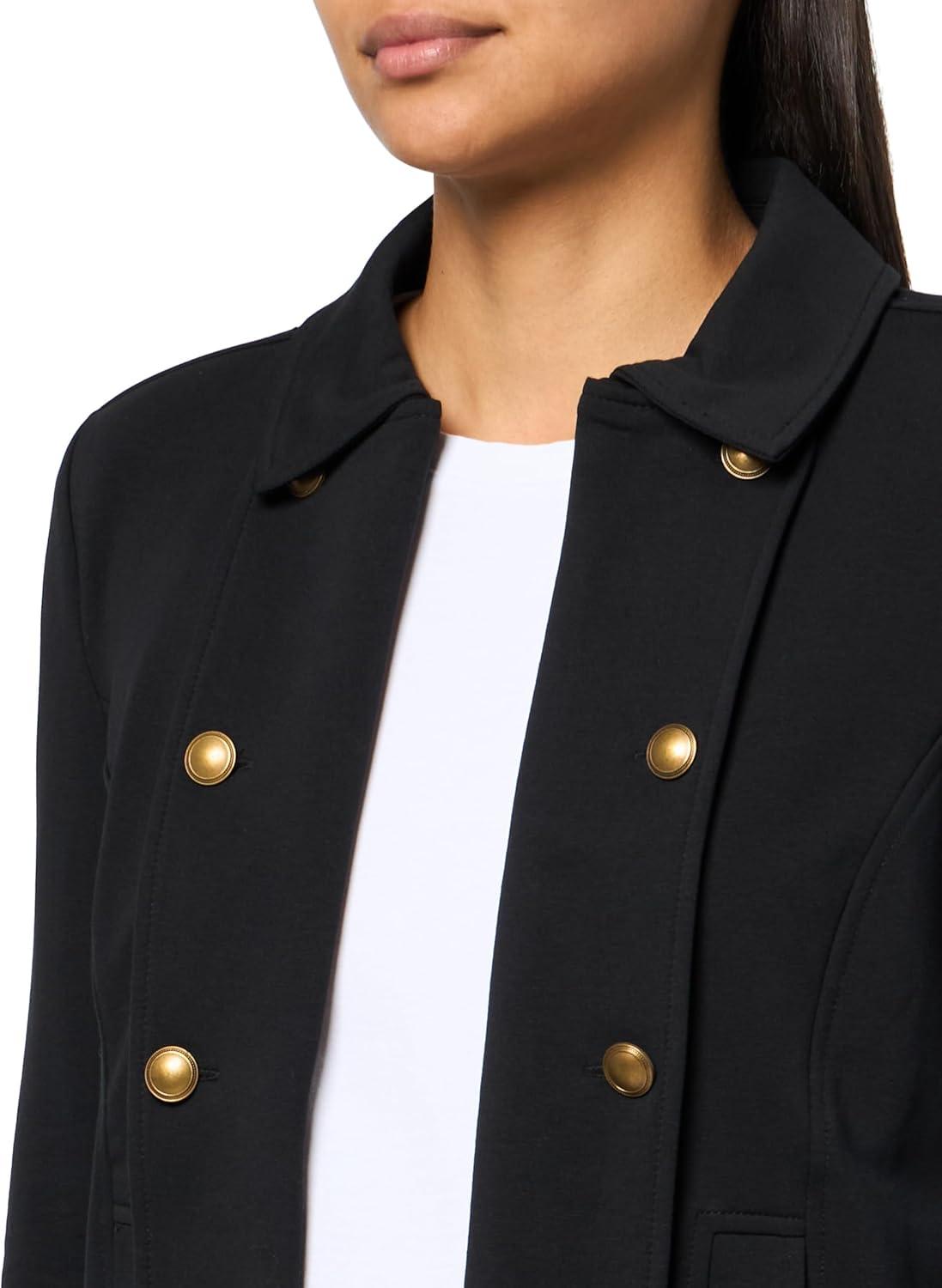 imageNautica Womens Open Front Knit Captains Jacket JacketBlack