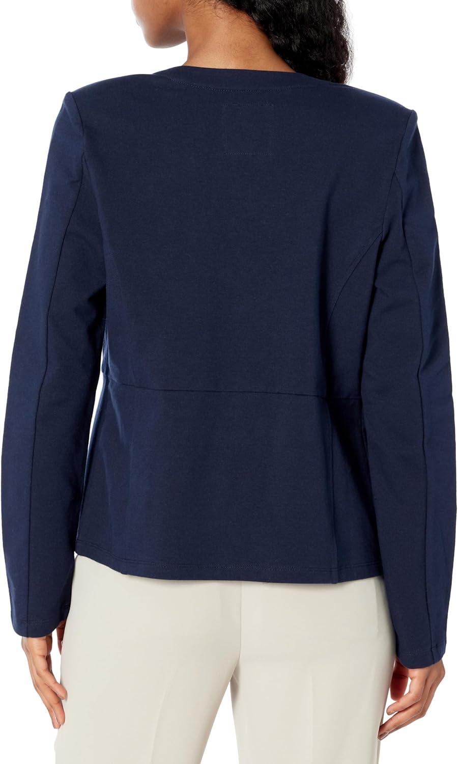 imageNautica Womens Open Front Knit Captains Jacket JacketBlue