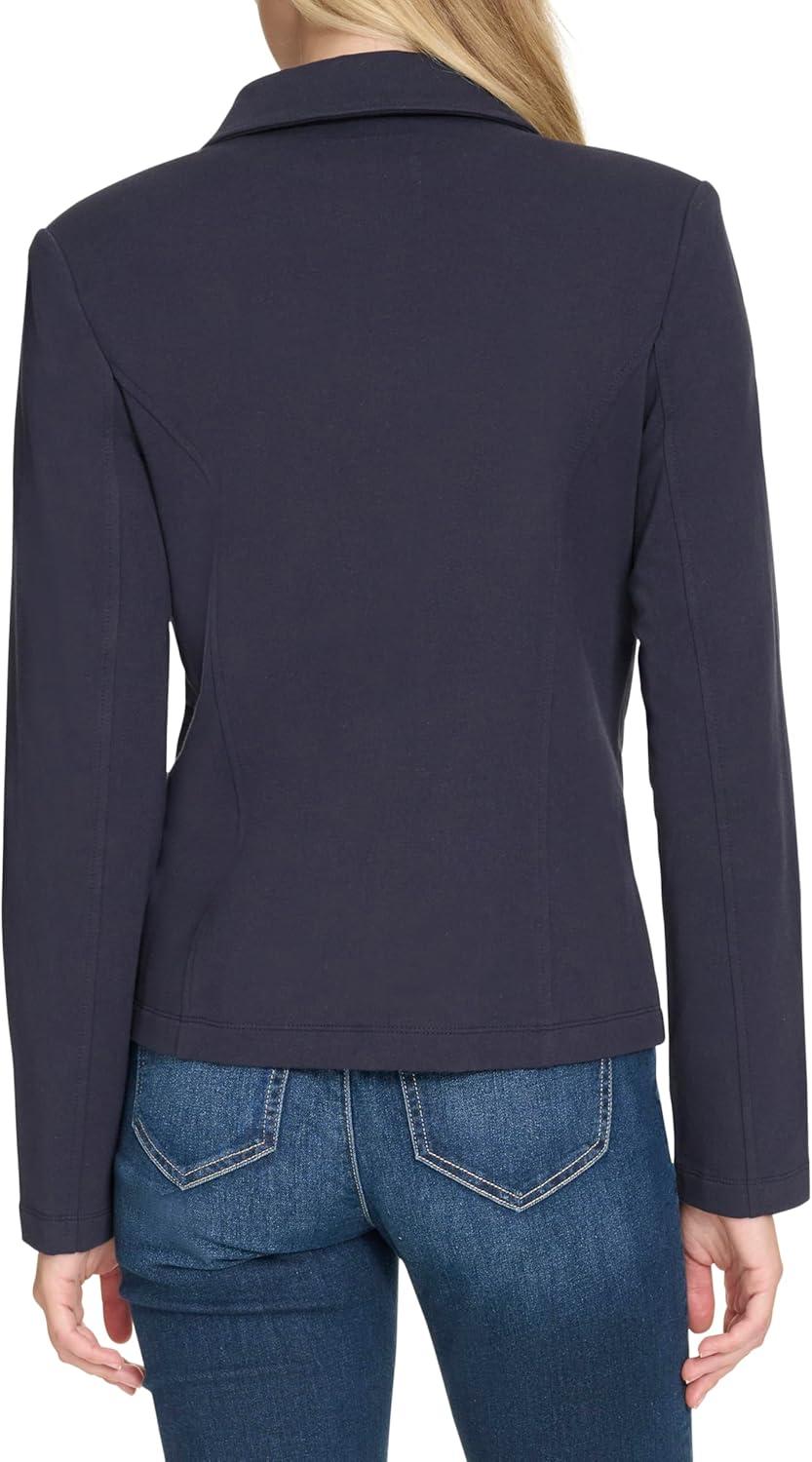 imageNautica Womens Open Front Knit Captains Jacket JacketNight Sky