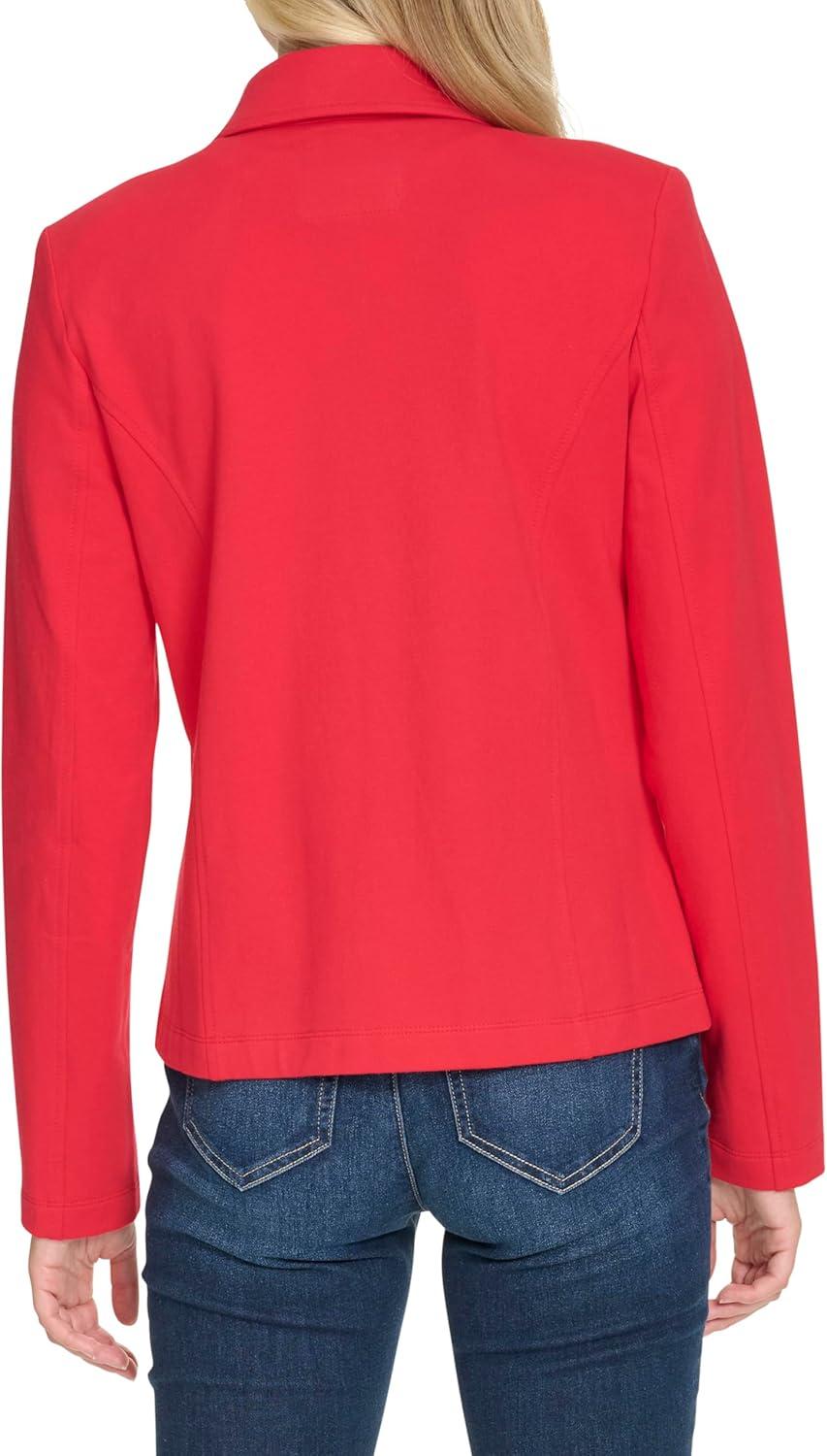 imageNautica Womens Open Front Knit Captains Jacket JacketRegatta Red