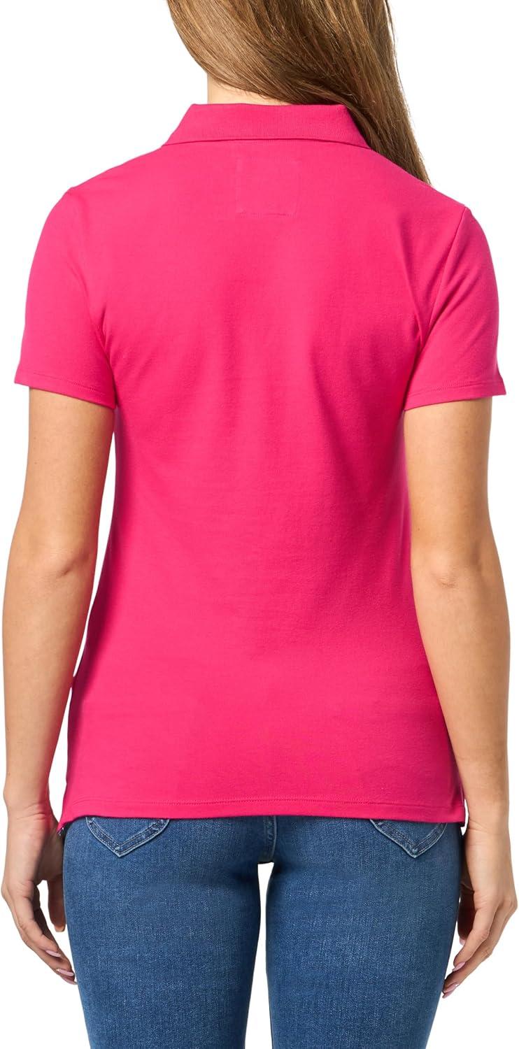 imageNautica Womens Polo Short Sleeve Button Placket PoloAster Pink