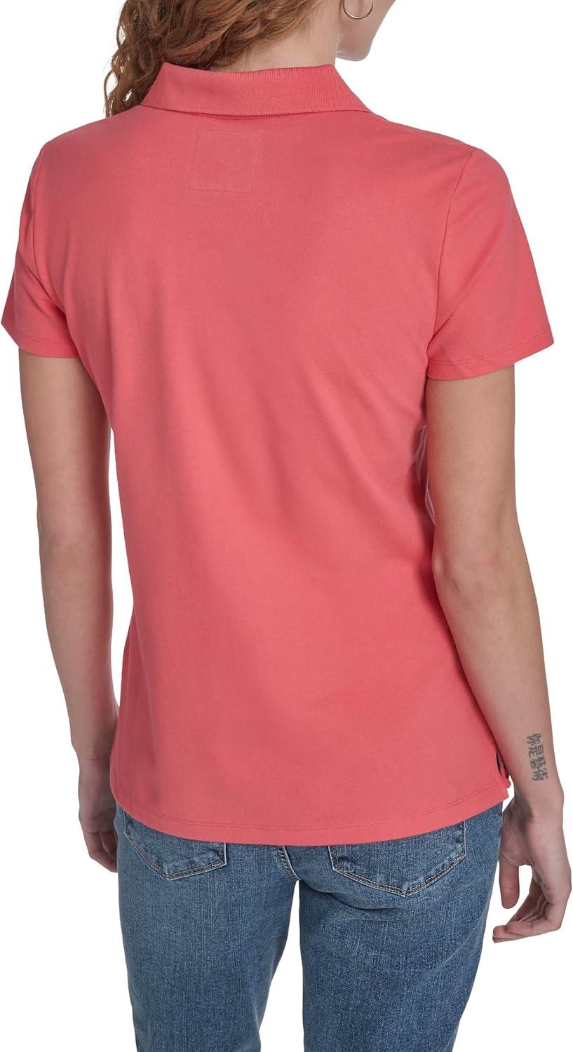 imageNautica Womens Polo Short Sleeve Button Placket PoloPeony