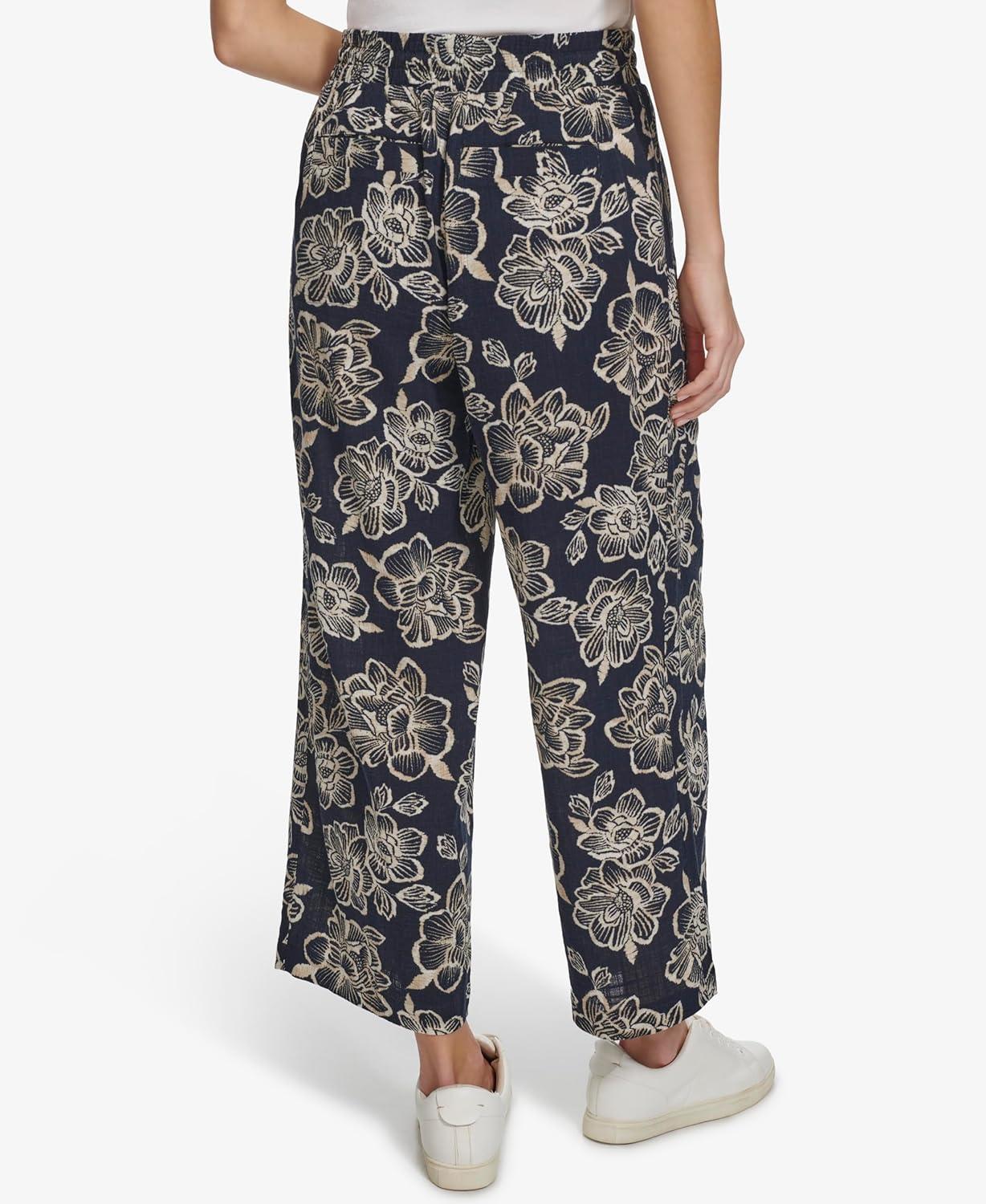 imageNautica Womens Pull on Pant Floral Print Pullon PantsNight Sky Multi