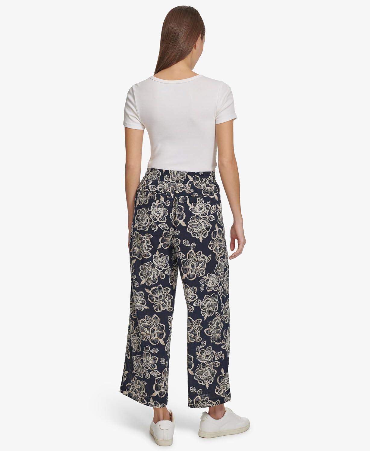imageNautica Womens Pull on Pant Floral Print Pullon PantsNight Sky Multi