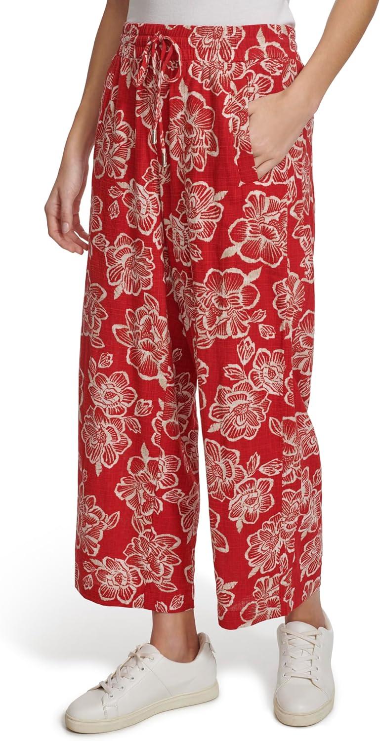 imageNautica Womens Pull on Pant Floral Print Pullon PantsSamba Multi