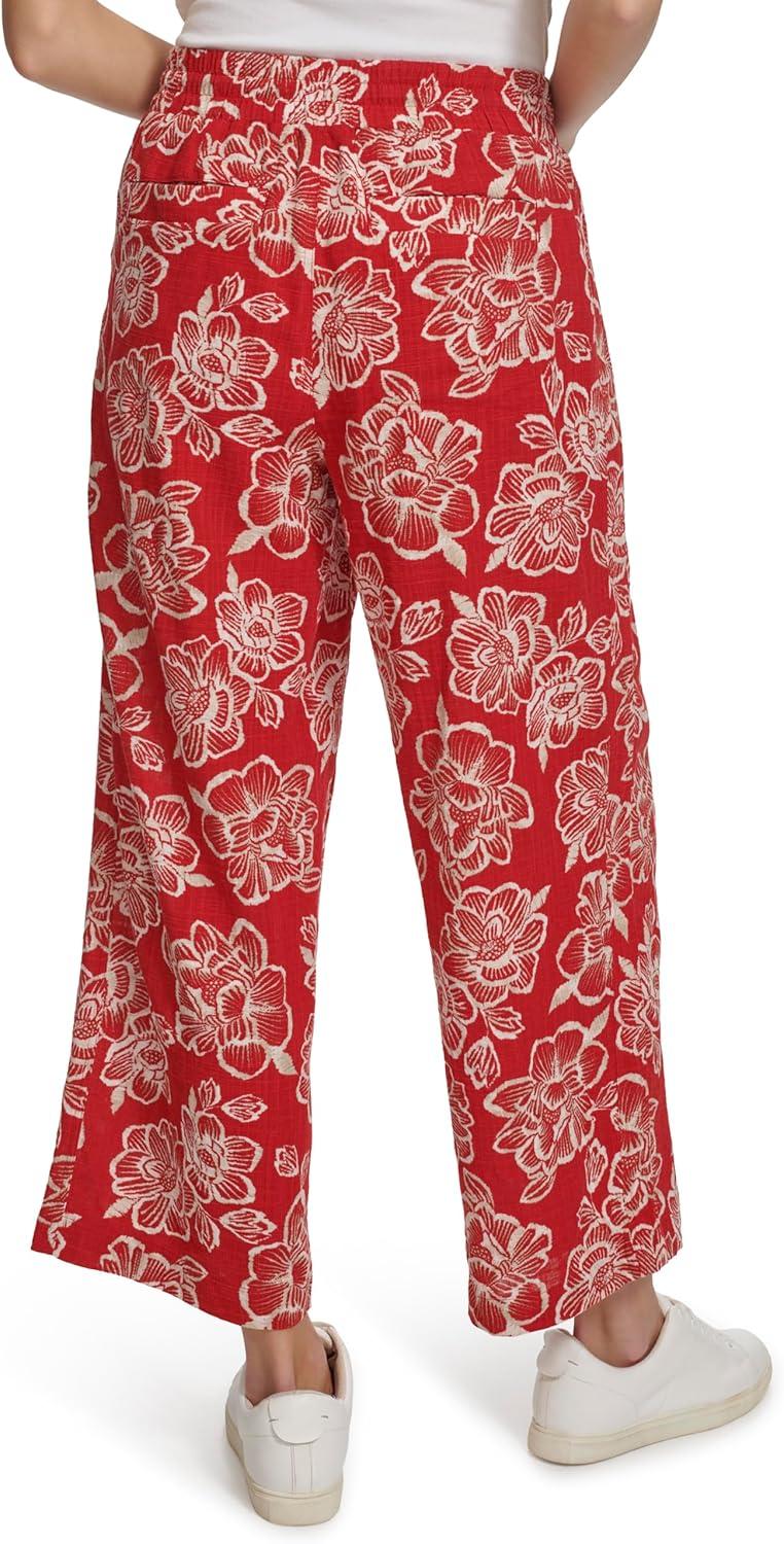 imageNautica Womens Pull on Pant Floral Print Pullon PantsSamba Multi